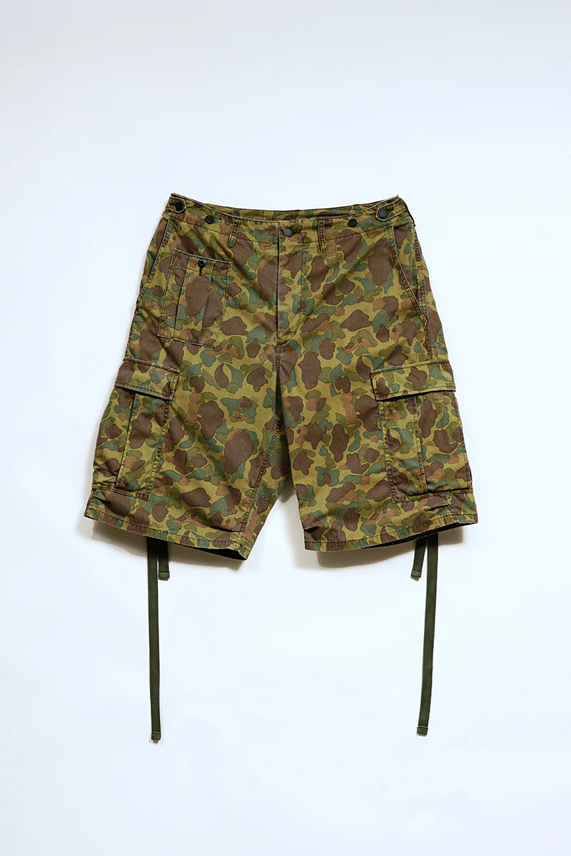 Nigel Cabourn MAN / Army Cargo Shorts - Duck Hunter Camo – Blue