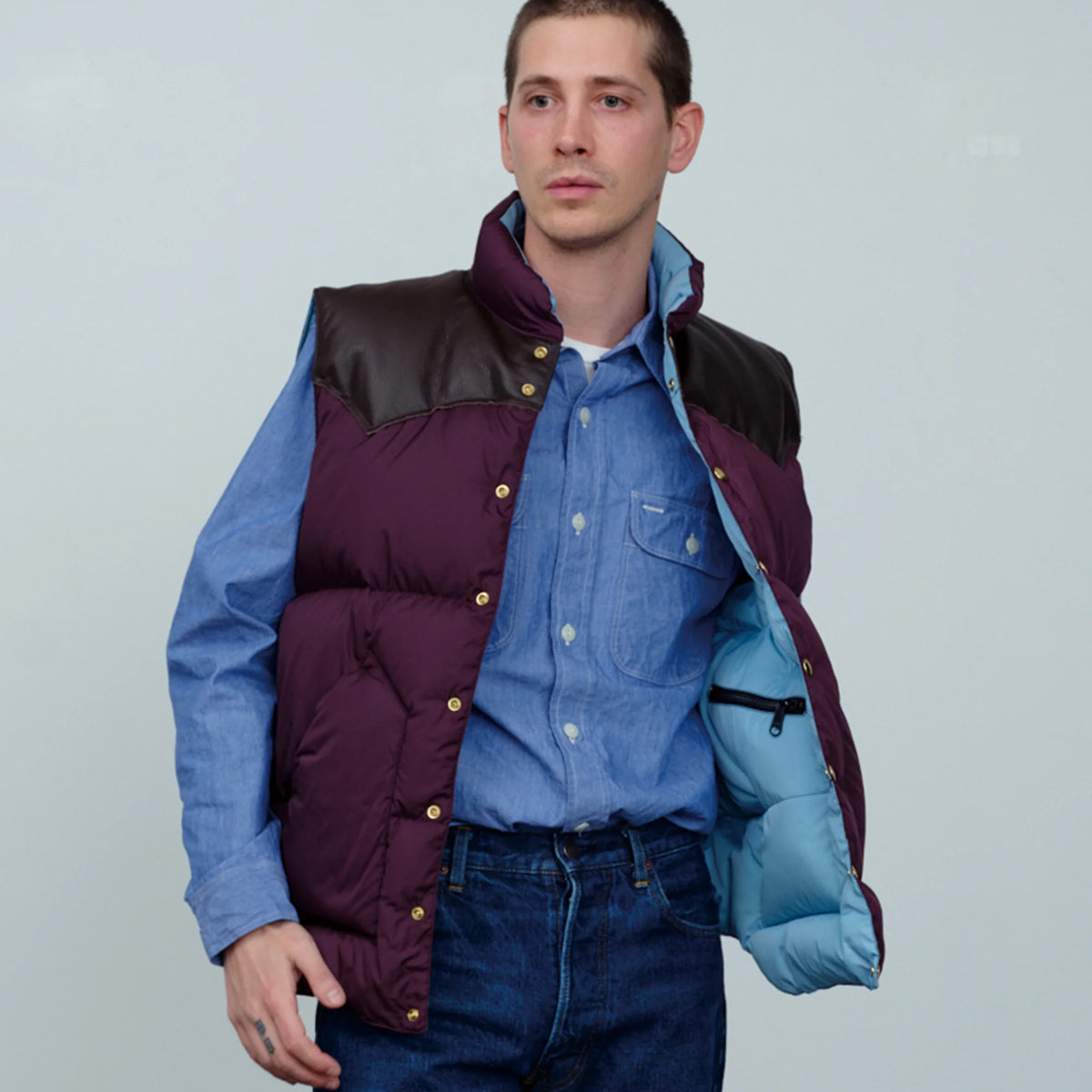 Rocky Mountain Down Vest Plum – Blue Works Vintage Clothing Store