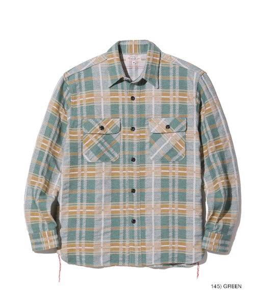 Sugar Cane FICTION ROMANCE FANCY TWILL & DOUBLE WEAVE WORK SHIRT