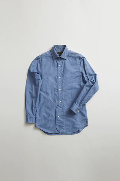 Nigel Cabourn BRITISH OFFICERS SHIRT – Blue Works Vintage