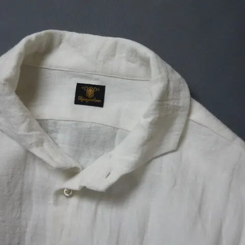 ATELIER GARDENIA classic frenchwidespread linen shirt