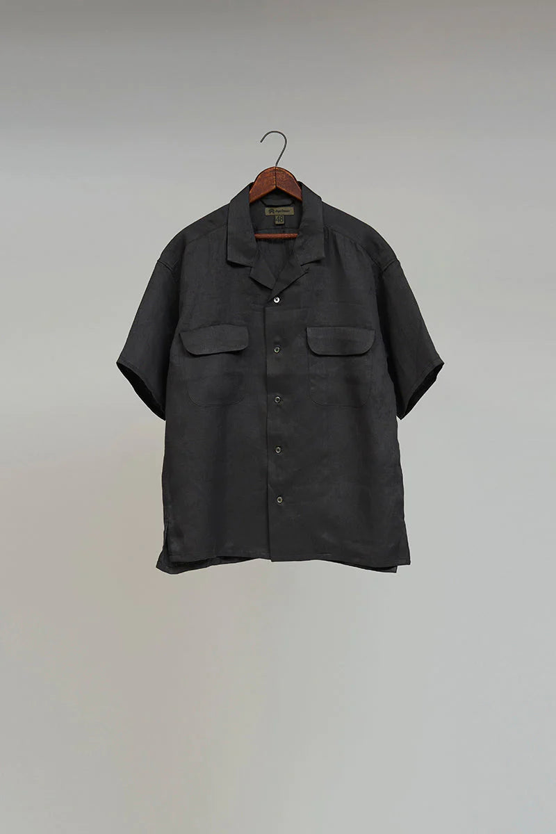 Nigel Cabourn Open Collar Shirt - Linen Twill / OPEN COLLAR SHIRT