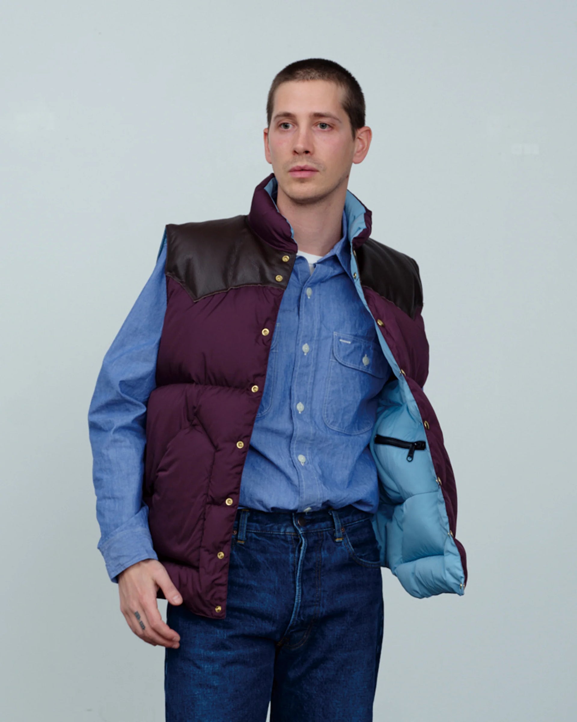 Rocky Mountain Down Vest Plum – Blue Works Vintage Clothing Store
