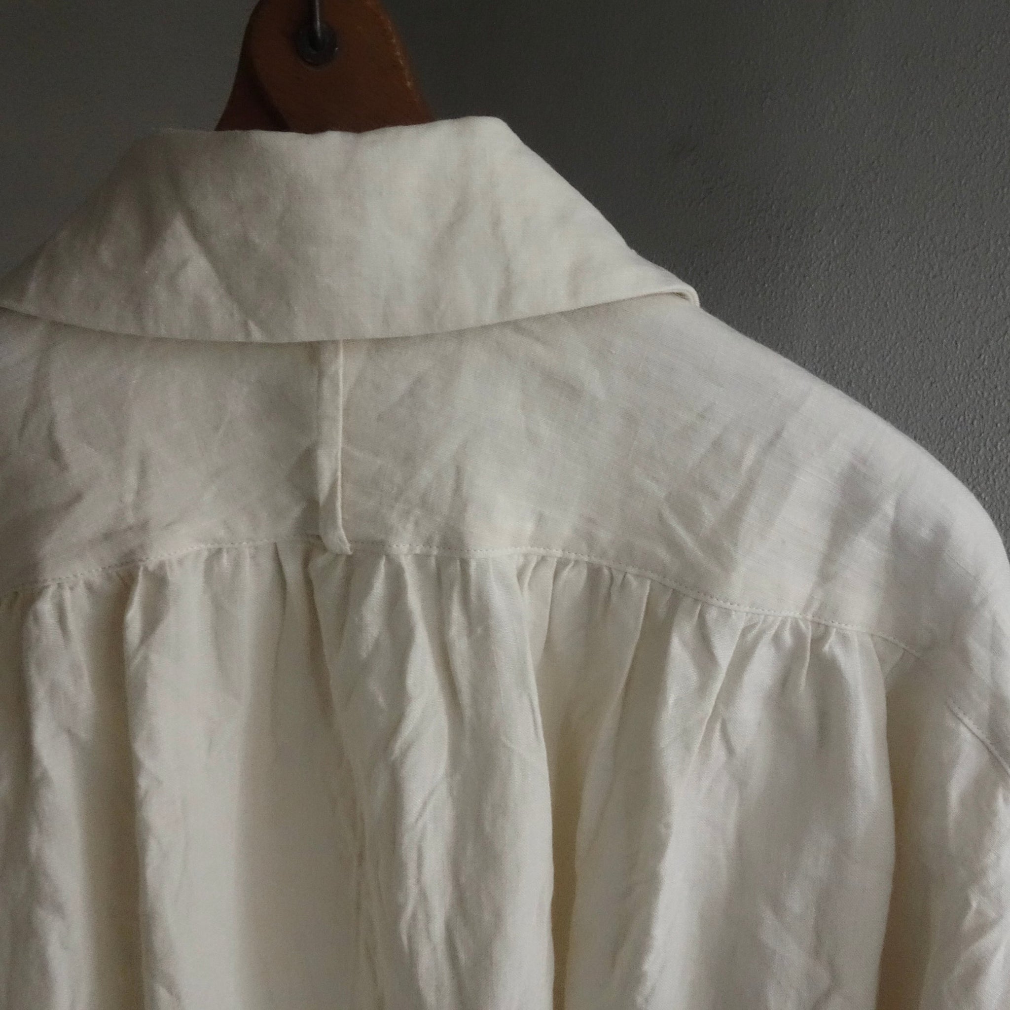 ATELIER GARDENIA French victorians jardinier linen shirt 2024 / natural white