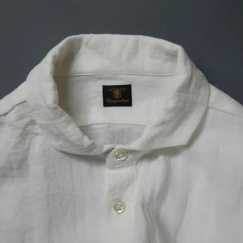 ATELIER GARDENIA classic frenchwidespread linen shirt