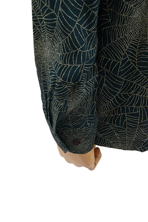 Dry Bones Long Sleeve Hawaiian Shirt “SPIDER WEB”