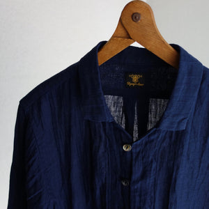 ATELIER GARDENIA da farmers linen shirtcardigan / royalnavy