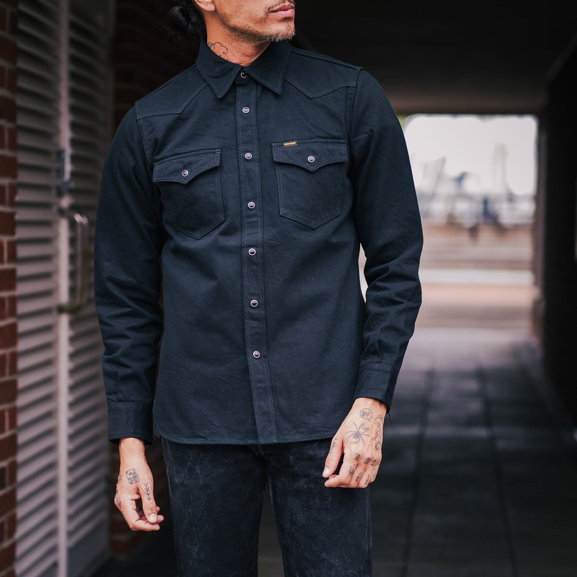 Iron Heart 12oz Selvedge Denim Western Shirt 