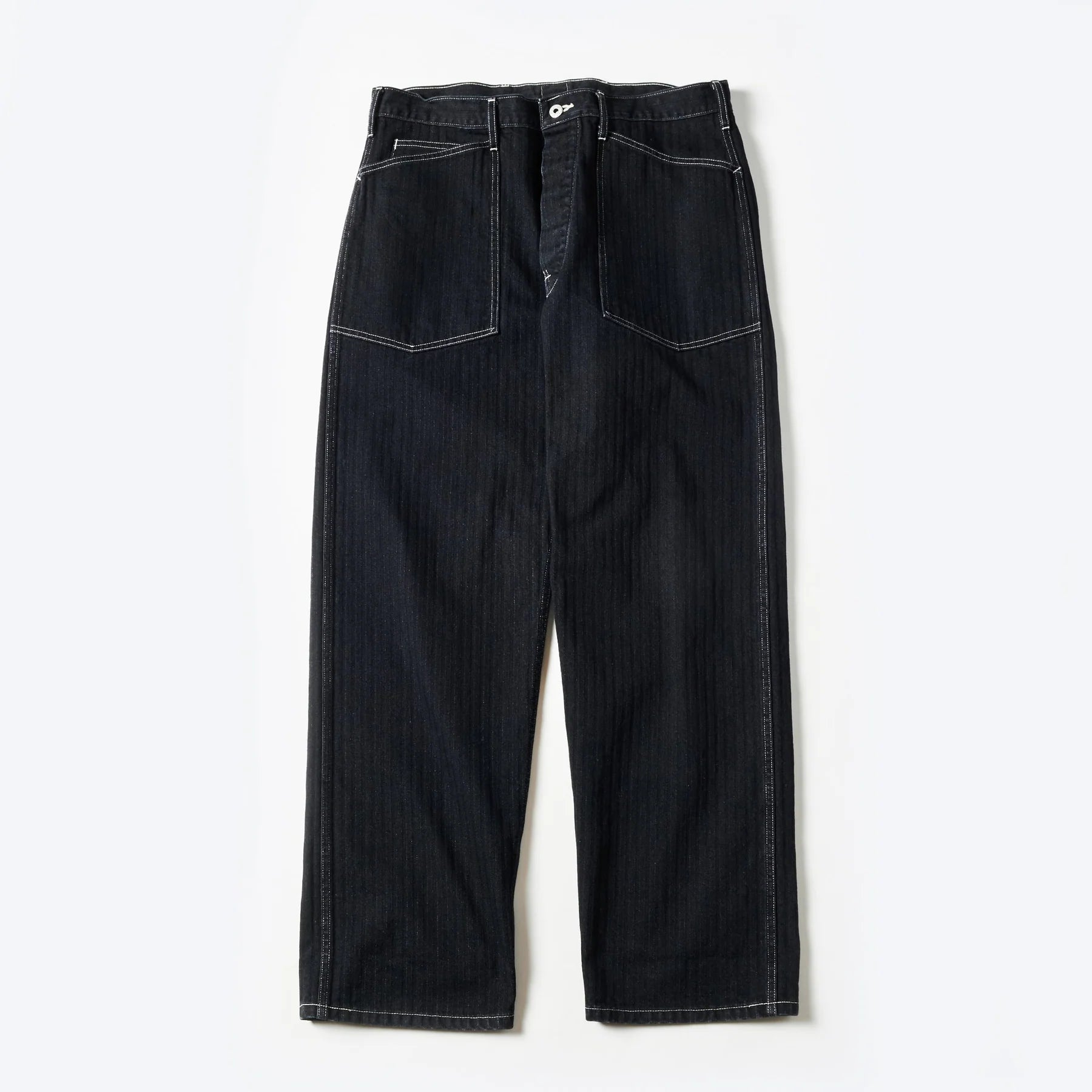 POST OʼALLS ARMY Pants : herringbone denim black 20% off – Blue POST OʼALLS ARMY Pants : herringbone denim black 20% off – Blue