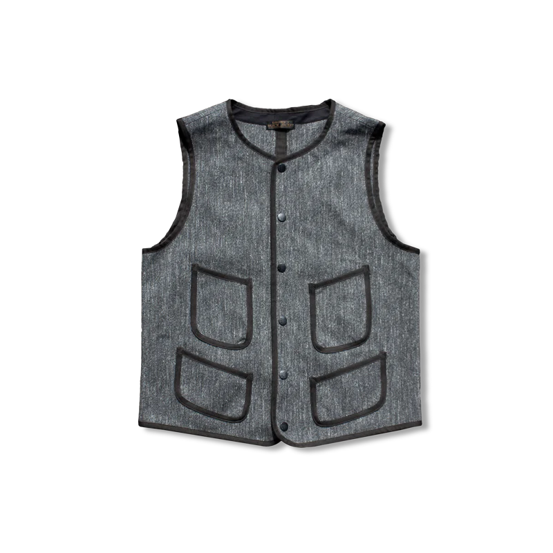 Full Count Brown's Beach Spring Vest – Blue Works Vintage Clothing Full Count Brown's Beach Spring Vest – Blue Works Vintage Clothing