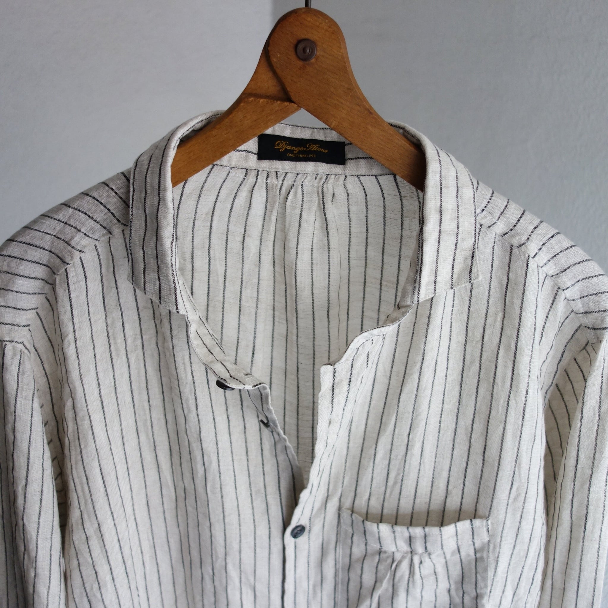 ATELIER GARDENIA classic frenchwork oldstripe shirt