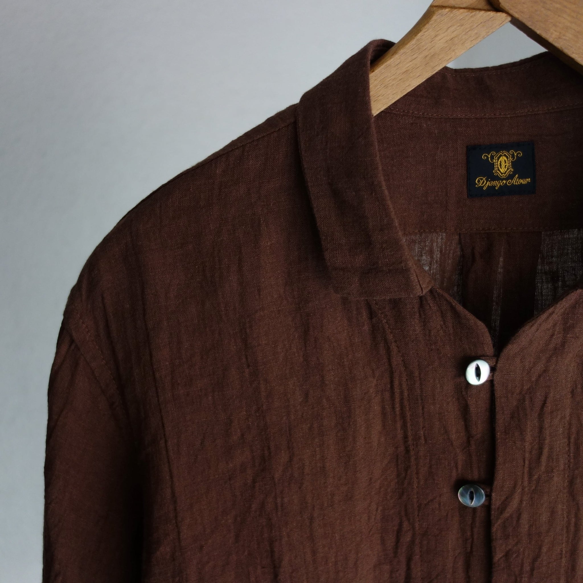 ATELIER GARDENIA da farmers linen shirtcardigan / brown