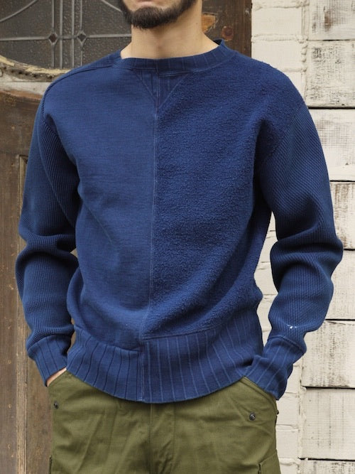 Nigel Cabourn Army Crew Jersey Mix – Blue Works Vintage Clothing Store