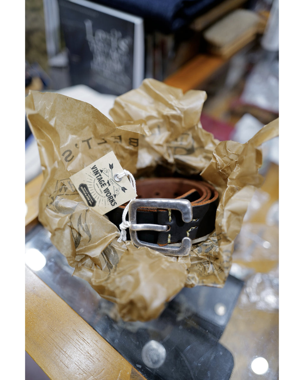 Vintage Works belt CHASIN(茶芯)Tea core